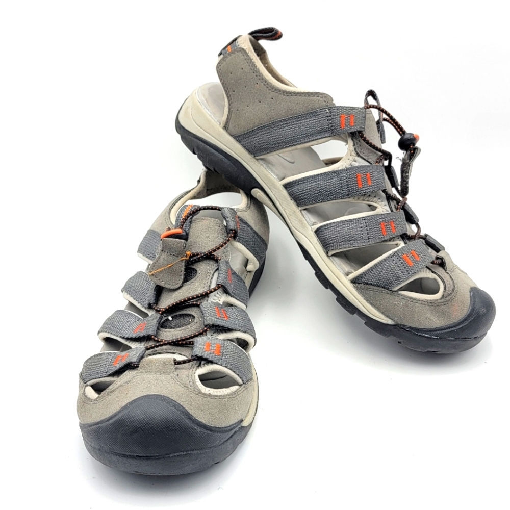 Magellan Men's Gray and Black Outdoor Sandals SIZE 10. #1499